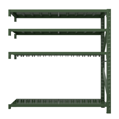 汉诺鑫威消防铁锹镐农具摆放架安保装备器材存放架绿色盾牌货架大盾牌架中型-副架