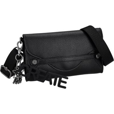 Kipling凯浦林单肩包女轻便实用百搭容量大黑色字母挂饰金属扣