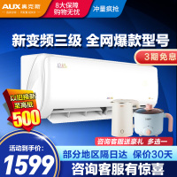 奥克斯(AUX) 大1匹 家用空调挂机 新能效省电变频冷暖 壁挂式自清洁新品KFR-26GW/BpR3AQE1(B3)