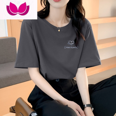 七斓夏装宽松短袖t恤女ins潮牌简约半袖体恤独特设计上衣2022新款