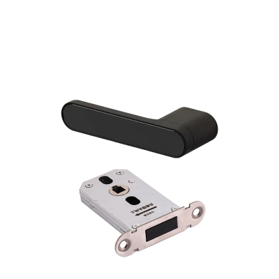 围达 意式磁吸门锁 经济款圆黑 把