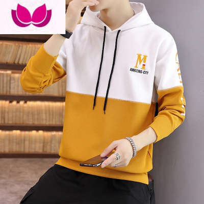 七斓春装ins连帽长袖卫衣男士潮流外套2023年春季新款初中学生上衣服