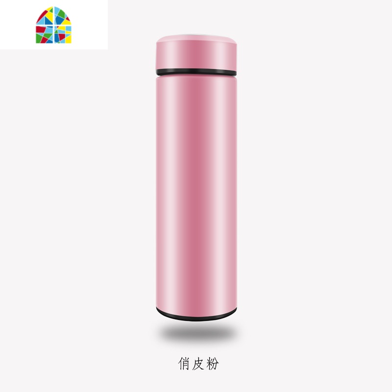 保温杯男女学生便携商务304不锈钢水杯ins简约个性潮流大容量杯子 FENGHOU 玫瑰红500ml