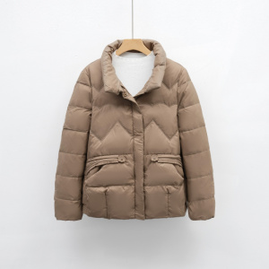 新秋冬新款韩版短款羽绒女立领小个子简约休闲外套潮保暖