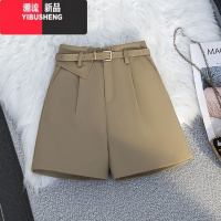 YIBUSHENG高腰西装短裤女外穿2023年春秋时尚显瘦百搭a字裤阔腿宽松休闲裤