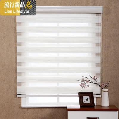 免打孔百叶窗帘全遮光柔纱帘卷帘彩虹帘客厅卧室飘窗升降定制成品 三维工匠