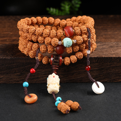 新品天然小金刚菩提108佛珠手串项链爆肉纹文玩菩提饰品原创男女送女朋友老婆情人节七夕生日礼物