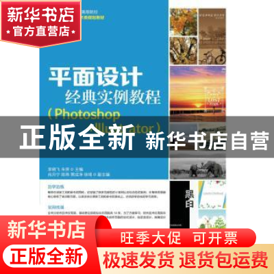正版 平面设计经典实例教程:Photoshop+Illustrator 李晓飞,朱荣
