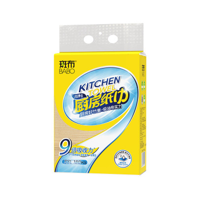 斑布闪净系列厨房纸巾2层180抽/包(BF180A)/提