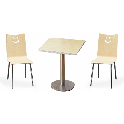 历途科技 食堂餐桌 一桌二椅 套