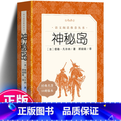 神秘岛 人民文学出版社 [正版]616页完整版 神秘岛 书免邮 凡尔纳 语文教育阅读丛书小学生课外书 六年级初中版初中