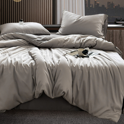 昕蓝梦 莱赛尔天丝夏季款纯色床上四件套 220*240cm 套