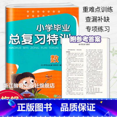 数学 小学升初中 [正版]小学毕业总复习特训 数学 小升初中小考数学专项复习训练卷六年级下升学复习辅导资料必刷题考试卷