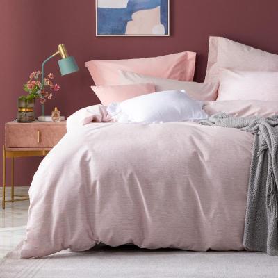 美帮汇四件套双面磨毛床上用品1.5m/1.8m全棉加厚套件硬糖粉