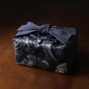 美帮汇云锦丝绸麻布茶具收纳袋一壶四杯公杯茶壶茶杯袋茶具收纳旅行包