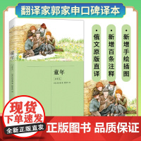 正版丨童年-全译本手绘插图及近百条注释 无障碍阅读六年级(上)“快乐读书吧”阅读 高尔基自传体三部曲阿廖沙