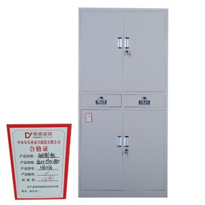 东业家具 钢制柜文件柜铁皮柜中二斗资料柜HG01G 850*390*1850 台
