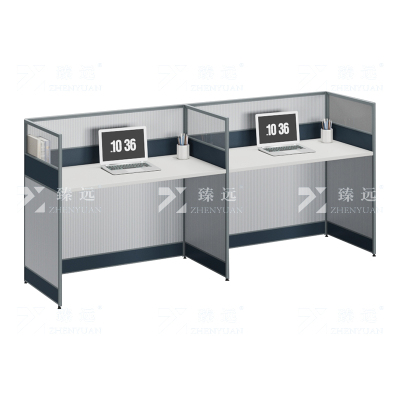 臻远 ZYGW-025职员桌办公桌屏风工作卡位 直排双人位