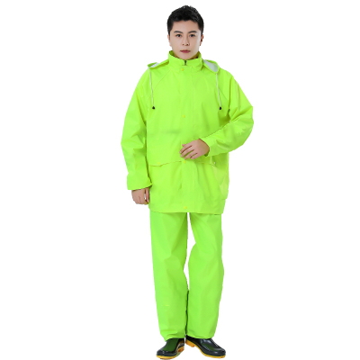 鲸轩 FTYL-P8 均码 分体式雨衣(计价单位:件)荧光绿色