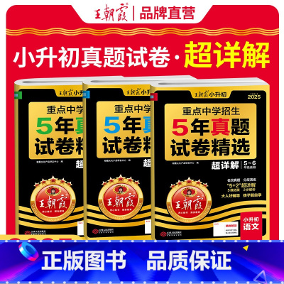 小升初五年真题试精选[语文+数学+英语] 小学通用 [正版]小学核心知识集锦语文数学英语知识大盘点一二三四五六年级基础手