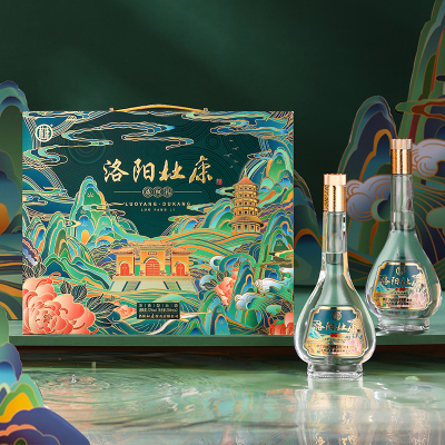 杜康洛阳礼 白酒礼盒 52度500ml*2瓶 白酒纯粮食酒 酒礼盒 送礼