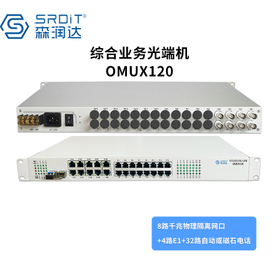 森润达SRDIT PDH光端机综合业务光端机电话光端机多业务光端机OMUX120 i8G4E32P/S40L