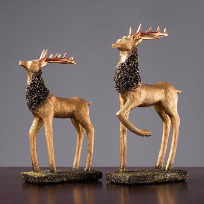 美帮汇鹿摆件欧式创意家居家装饰品室内客厅酒柜茶几书柜书房电视柜玄关