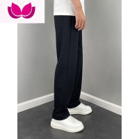 七斓春季新款薄款垂坠感直筒宽松百搭运动卫裤潮牌拖地休闲长裤子男潮