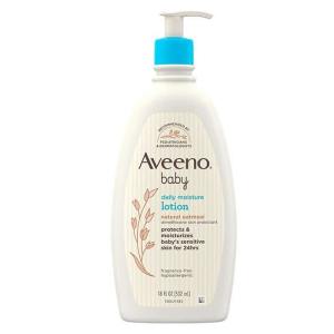 原装进口美国艾维诺 Aveeno 婴幼儿宝宝儿童燕麦保湿润肤乳532ml(0岁以上)