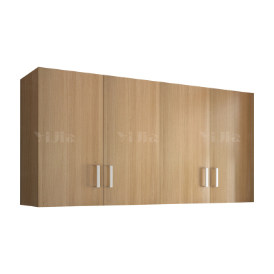 翌嘉YJ4122520 吊柜墙柜壁柜阳台柜客厅厨房卧室储物收纳柜 胡桃色四门 1200*300*600