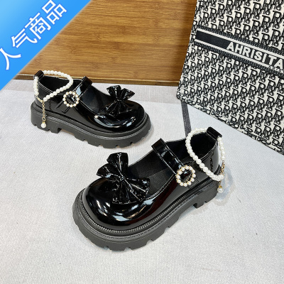 SUNTEK31-46码 大码女鞋日系jk松糕厚底百搭小皮鞋41一字带玛丽珍单鞋43