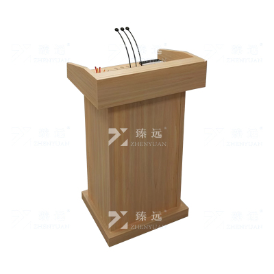 臻远ZY4080618 培训室演讲台讲桌发言台主持台 橡木色