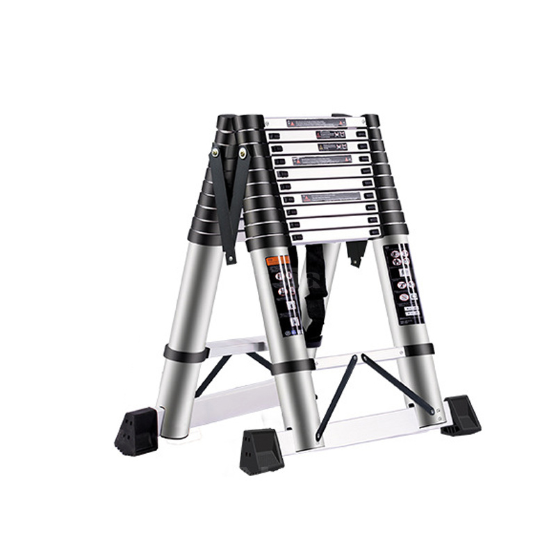 翌嘉 YJ40625069铝合金折叠便携升降梯 4.2+4.2米双面人字梯