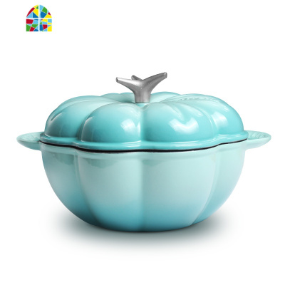 珐琅锅南瓜锅铸汤锅珐琅家用炖锅煲汤焖烧锅电磁炉 FENGHOU 南瓜锅(胡萝卜橘)