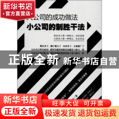 正版 大公司的成功做法 小公司的制胜干法 王鹏华著 红旗出版社 9