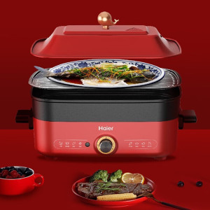 海尔DYG-MX5001A多功能料理机电火锅烧煎烤蒸煮一机多用 DYG-MX5001A多功能料理机 5L 标配