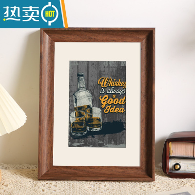 敬平复古画框装裱木质相框挂墙四4k8k八开水彩素描a3a4纸油画框架18寸 咖啡色 18寸[可放35.5*45.5厘米]