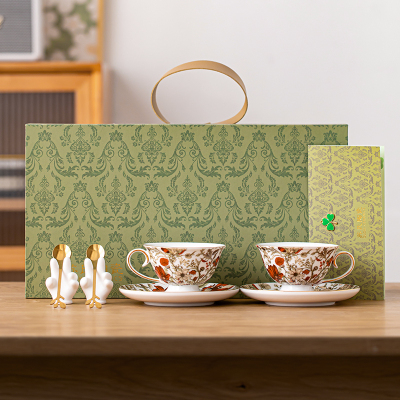 苏氏陶瓷(SUSHI CERAMICS)咖啡杯礼盒套装秋意浓陶瓷马克杯子茶具闺蜜生日乔迁新婚伴手礼