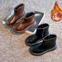 儿童靴子年冬季新款大棉皮靴经典款保暖童靴男女童短靴