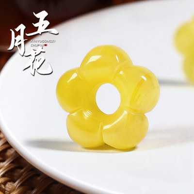 保真天然原矿蜜蜡五月花隔珠背云散珠跑环金刚百香籽菩提DIY配饰送女朋友老婆情人节七夕生日礼物