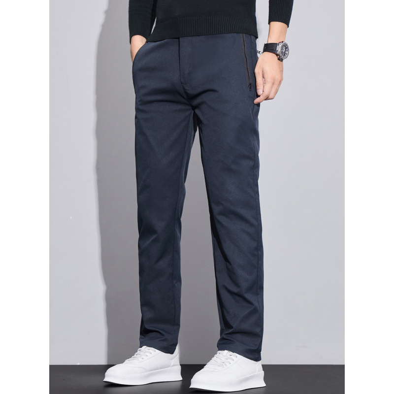 早秋上新mentrousers男裤厚款修身轻奢百搭弹力 轻商务直筒休闲裤