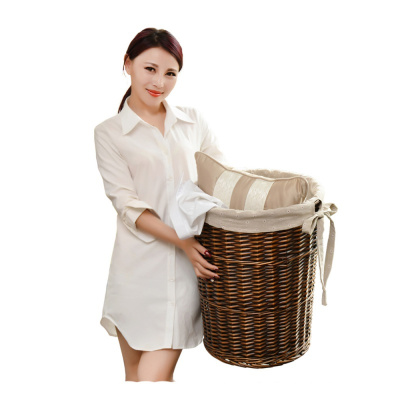 脏衣篮藤编洗衣物篮子大号装脏衣服的收纳篮家用收纳筐篓子带盖子