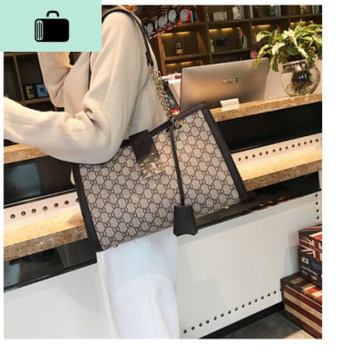 包包2020新款欧美时尚印花女包简约杀手包链条手提包女士单肩大包NEW LAKE