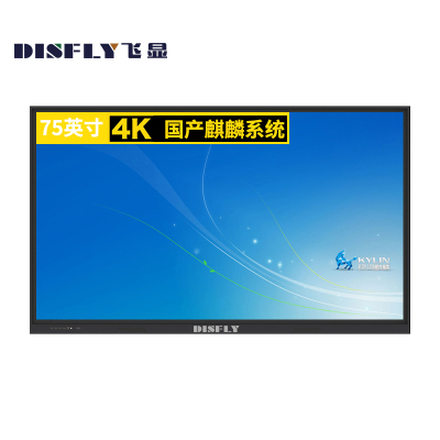 飞显 75英寸会议平板多媒体教学一体机国产麒麟系统触控触摸显示器4K防眩光 FX-LHD75GC1