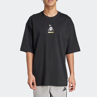 ADIDAS阿迪达斯短袖T恤运动休闲针织圆领男女上衣JZ3270 D