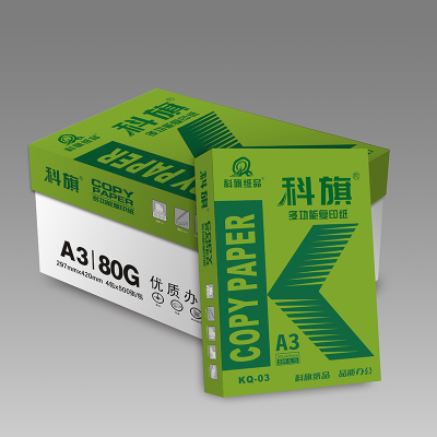 宣皇 科旗03号a3打印纸80g复印纸500张/包办公专用纸学生用纸a3打印白纸 科旗03号A3 80G 4包/箱
