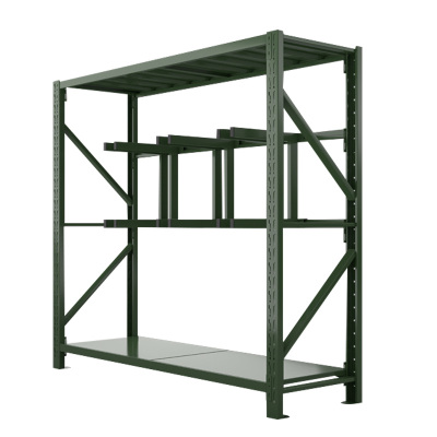 DXBG消防铁锹镐农具摆放架安保装备器材存放架绿色盾牌货架锹镐架重型-主架