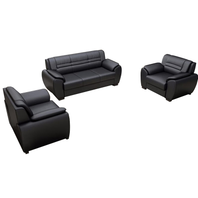 臻远 ZY5110330 办公沙发茶几组合简约现代接待室商务沙发 西皮3+1+1