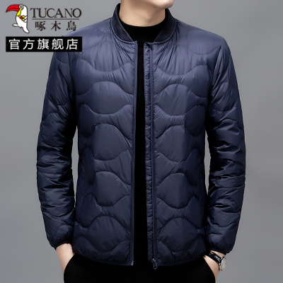 啄木鸟羽绒服内胆男2024冬新款轻薄休闲立领保暖外套长袖时尚百搭