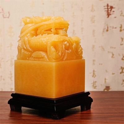 美帮汇可定制刻字龙印玉石龙官印玉玺印章书房玉玺摆件升职送礼礼品